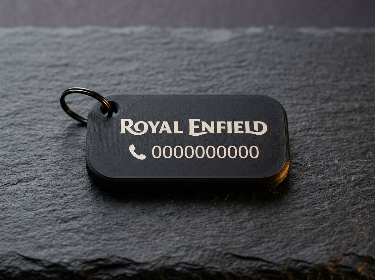 Custom 3D Printed Bike Number Plate Keychain image 3